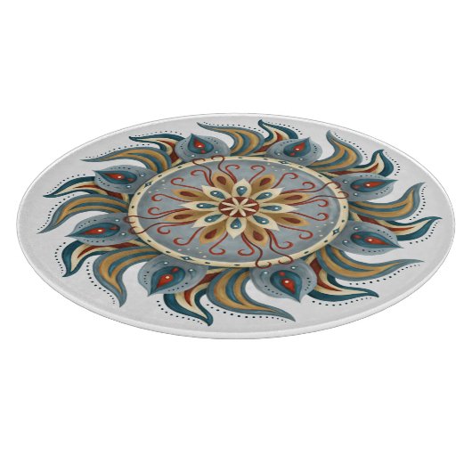 Painterly Mandala Snijplank (Hoek)