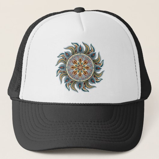 Painterly Mandala Trucker Pet (Voorkant)