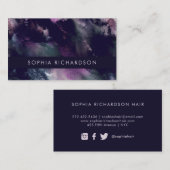 Painterly | Modern Moody Dark Paint Strokes Visitekaartje (Voorkant / Achterkant)
