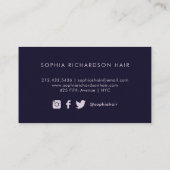 Painterly | Moderne donkere verf lijnen en goud Visitekaartje (Achterkant)