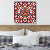 Painterly Natuur Boho Floral Mandala Canvas Afdruk (Insitu (Slaapkamer))