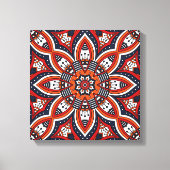Painterly Natuur Boho Floral Mandala Canvas Afdruk (Voorkant)