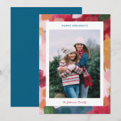 Painterly Palette Abstract Holiday Feestdagenkaart (Voorkant / Achterkant)