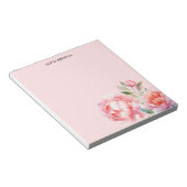 Painterly Peonies Refined floral Blush Design Notitieblok (Schuin)
