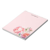 Painterly Peonies Refined floral Blush Design Notitieblok (Linkerzijde)