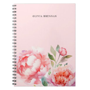 Painterly Peonies Refined floral Blush Design Notitieboek