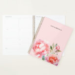 Painterly Peonies Refined floral Blush Design Planner<br><div class="desc">Painterly Peonies Refined floral Blush Design met naam</div>