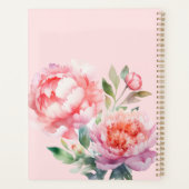Painterly Peonies Refined floral Blush Design Planner (Achterkant)
