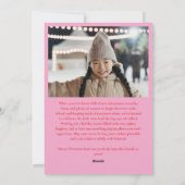 Painterly Pink Red Plaid Christmas Photo Letter Feestdagenkaart (Achterkant)