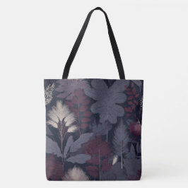 Painterly Plum Fig & Pampas Grass Autumn Tote Bag