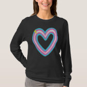 Painterly Pride Transgender Wave Flag Trans Pride T-shirt (Voorkant)