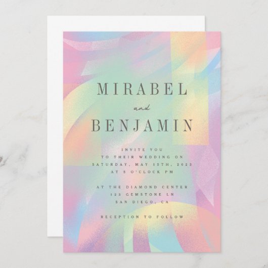 Painterly Rainbow Kaart (Voorkant / Achterkant)