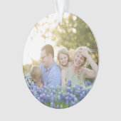 Painterly Red Botanical Holiday Kerstmis Ornament (voorkant)