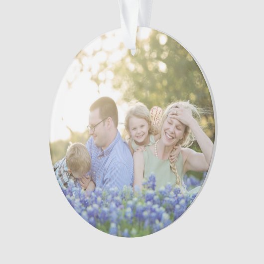 Painterly Red Botanical Holiday Kerstmis Ornament (voorkant)