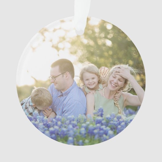 Painterly Red Botanical Holiday Kerstmis Ornament (voorkant)