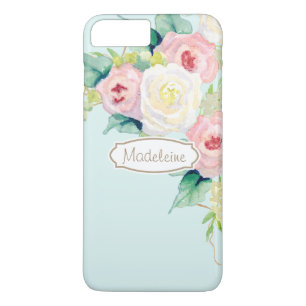 Painterly Simple Moderne Waterverf Floral Rozen iPhone 8/7 Plus Hoesje