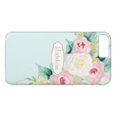 Painterly Simple Moderne Waterverf Floral Rozen Case-Mate iPhone Case (Achterkant (Horizontaal))