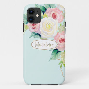 Painterly Simple Moderne Waterverf Floral Rozen Case-Mate iPhone Case