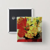 Painterly Spring Flowers Tender Button (Voorkant /achterkant)