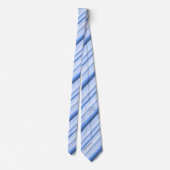 Painterly Striped Blue Two-Sided Wedding Stropdas (Achterkant)