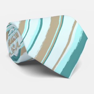 Painterly Striped Mint Two-Sided Wedding Stropdas