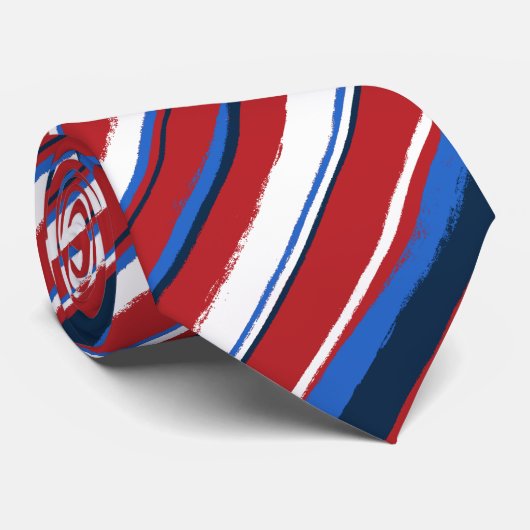 Painterly Striped Neckties Stropdas (Opgerold)