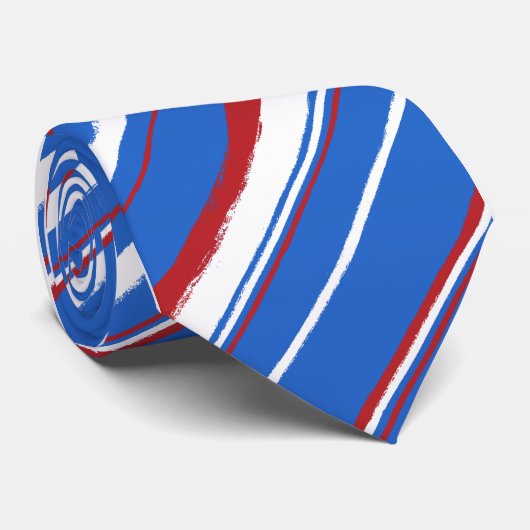 Painterly Striped Neckties Stropdas (Opgerold)