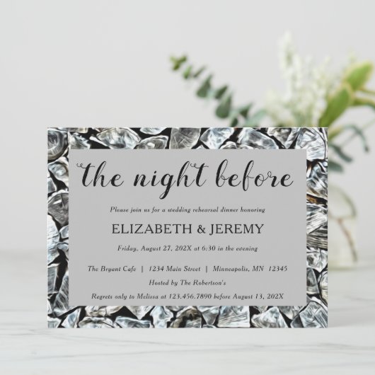 Painterly Styling Rehearsal Dinner Kaart (Staand voorkant)