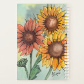Painterly Sunflower Drawing Planner (Achterkant)