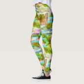 Painterly Tropical Bahama Islands Beach Patroon Leggings (Links)