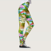 Painterly Tropical Bahama Islands Beach Patroon Leggings (Rechts)