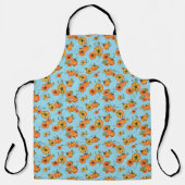 Painterly Waterverf Herfst Pompoenen Sinaasappel/B Schort (Voorkant)