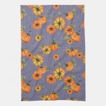 Painterly Waterverf Herfst Pompoenen Sinaasappel/P