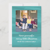 Painterly Waterverf Holiday-fotokaart | BLAUWGROEN Feestdagenkaart (Voorkant)