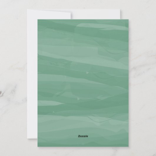 Painterly Waterverf Holiday-fotokaart | Groen Feestdagenkaart (Achterkant)