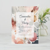 Painterly Waterverf Modern Pastel bruiloft foto Save The Date (Staand voorkant)