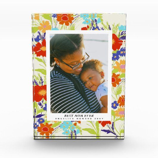 Painterly Wilde Lijst Moederdag Fotoblokken (Voorkant)
