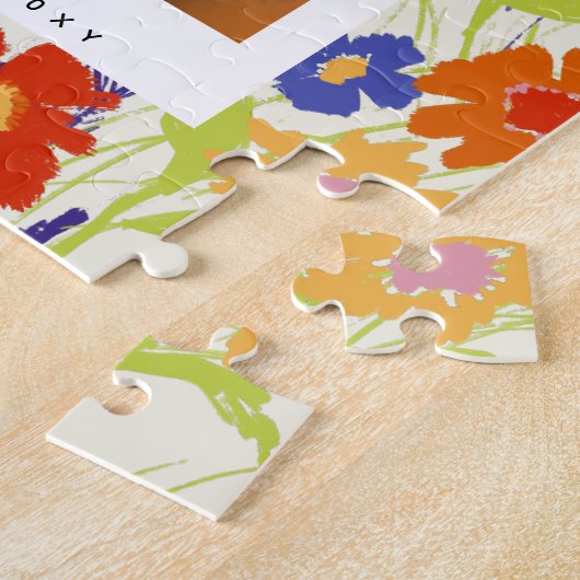 Painterly Wilde Lijst Moederdag Legpuzzel (Zijkant)