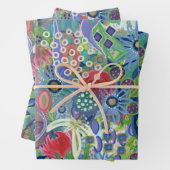 Painterly Wrapping Paper Flat Sheet Set van 3 (In situ)