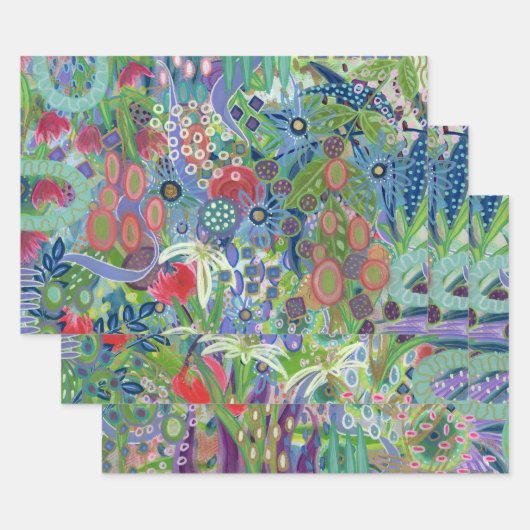 Painterly Wrapping Paper Flat Sheet Set van 3 (Set)