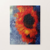 PainterOranje zonnebloemen Puzzle Legpuzzel (Verticaal)