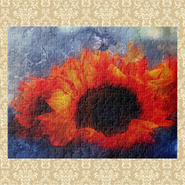 PainterOranje zonnebloemen Puzzle Legpuzzel