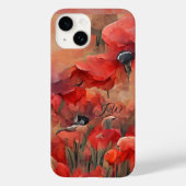 Painterrode papies en aangepaste tekst Case-Mate iPhone case (Achterkant)