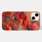 Painterrode papies en aangepaste tekst Case-Mate iPhone case (Achterkant (horizontaal))