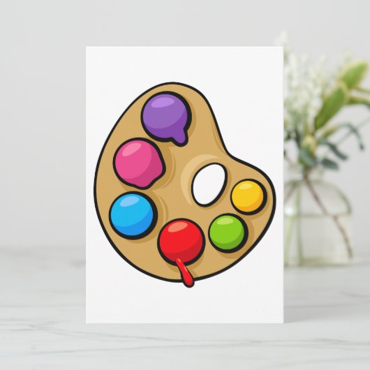 Painters Art Palette Kaart (Staand voorkant)