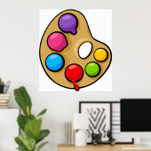 Painters Art Palette Poster (Thuiskantoor)