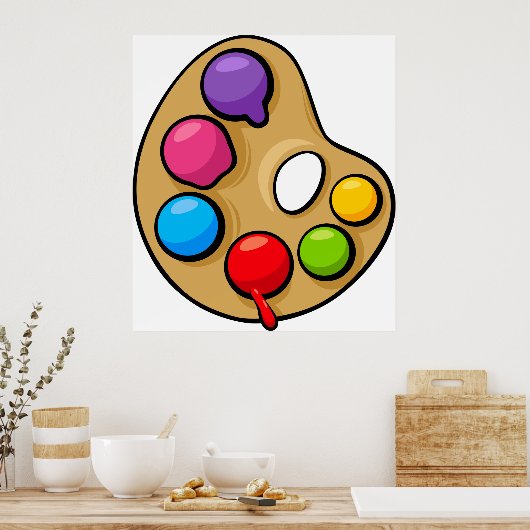 Painters Art Palette Poster (Keuken)