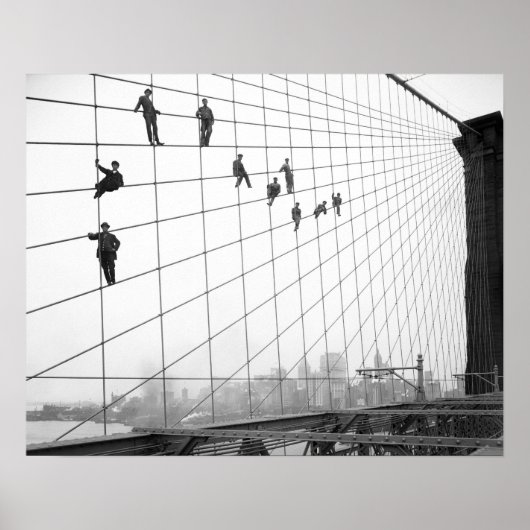 Painters, Brooklyn Bridge, New York City,  Poster (Voorkant)