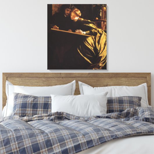 Painter's Honeymoon van Lord Frederic Leighton Canvas Afdruk (Insitu (Slaapkamer))