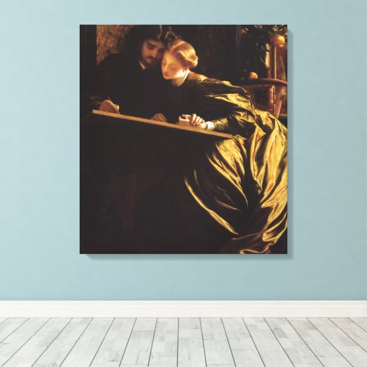Painter's Honeymoon van Lord Frederic Leighton Canvas Afdruk (Insitu (Houten vloer))